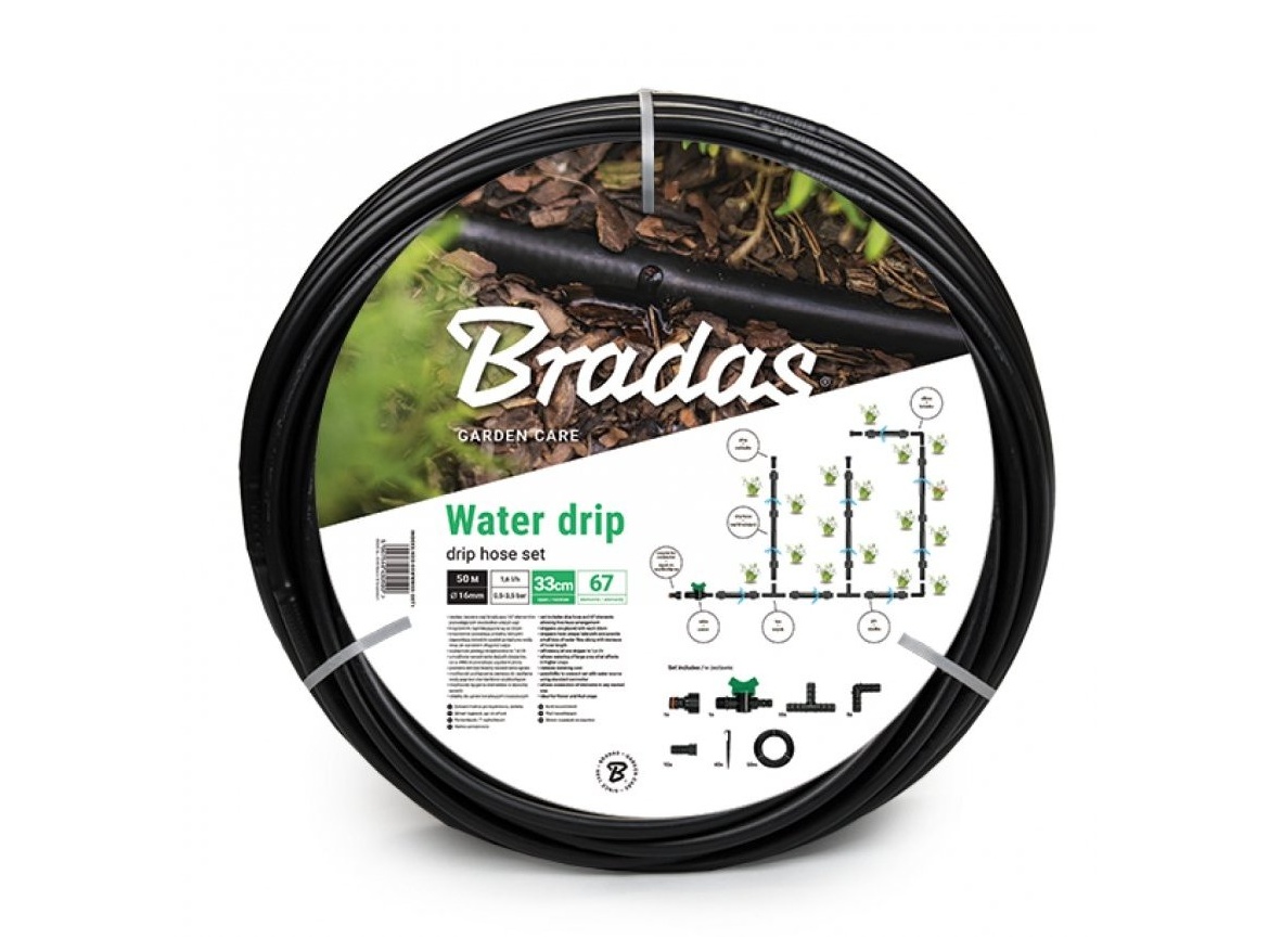 Bradas Sada pro kapkovou závlahu WATER DRIP 1/2" 50m