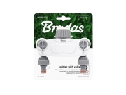 Bradas Dvoucestný rozdělovač Bradas White Line SOLID s ventily pro kohout 1" nebo 3/4"