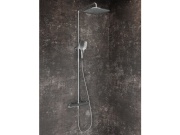 Ravak FL 091.20BLM Sprchový sloup s termostatickou baterií, posuvný, se sprchovým setem, černá matná