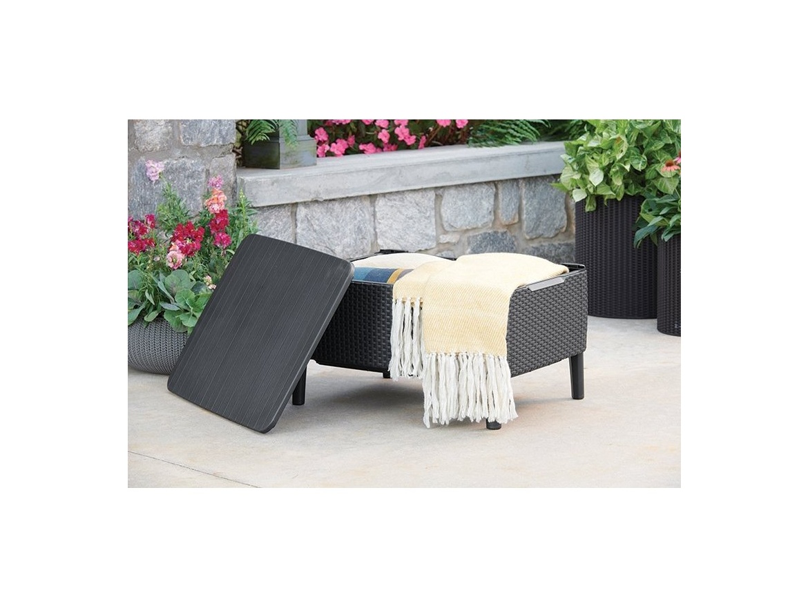 Keter Stůl / úložný box  Salemo - 76 x 56 x 42 cm - cappuccino