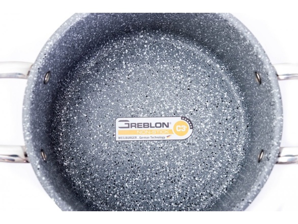 G21 Hrnec  Gourmet Miracle s cedníkem 28 cm s poklicí nerez/greblon