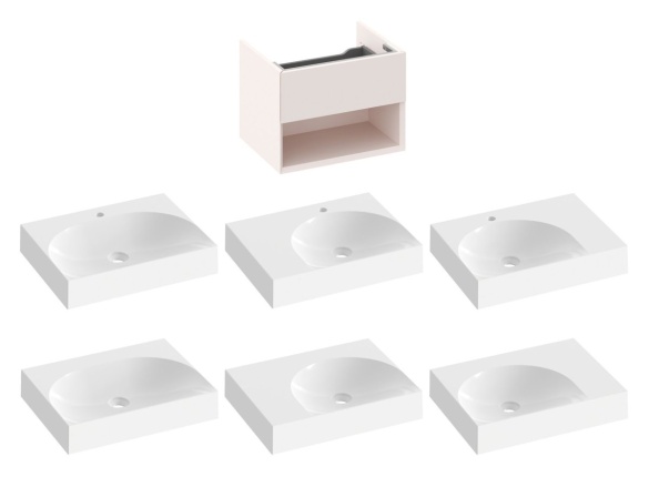 Ravak SD Lite 60 skrinka pod umývadlo Alabaster Pink