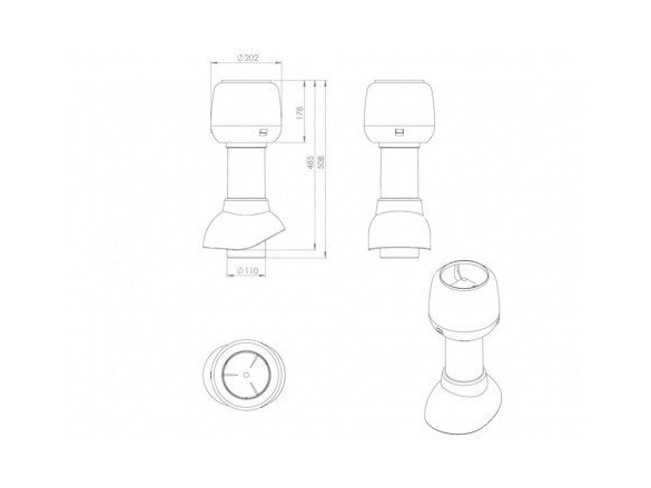 Vilpe Sanitární odvětrávací potrubí 110P/300
