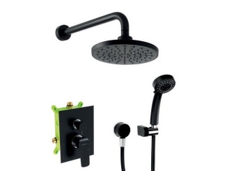 Zuhany- és kádszettek –  Novaservis Sprchová sada s přepínačem, podomítková, S3, černá, , SADA38050R,1