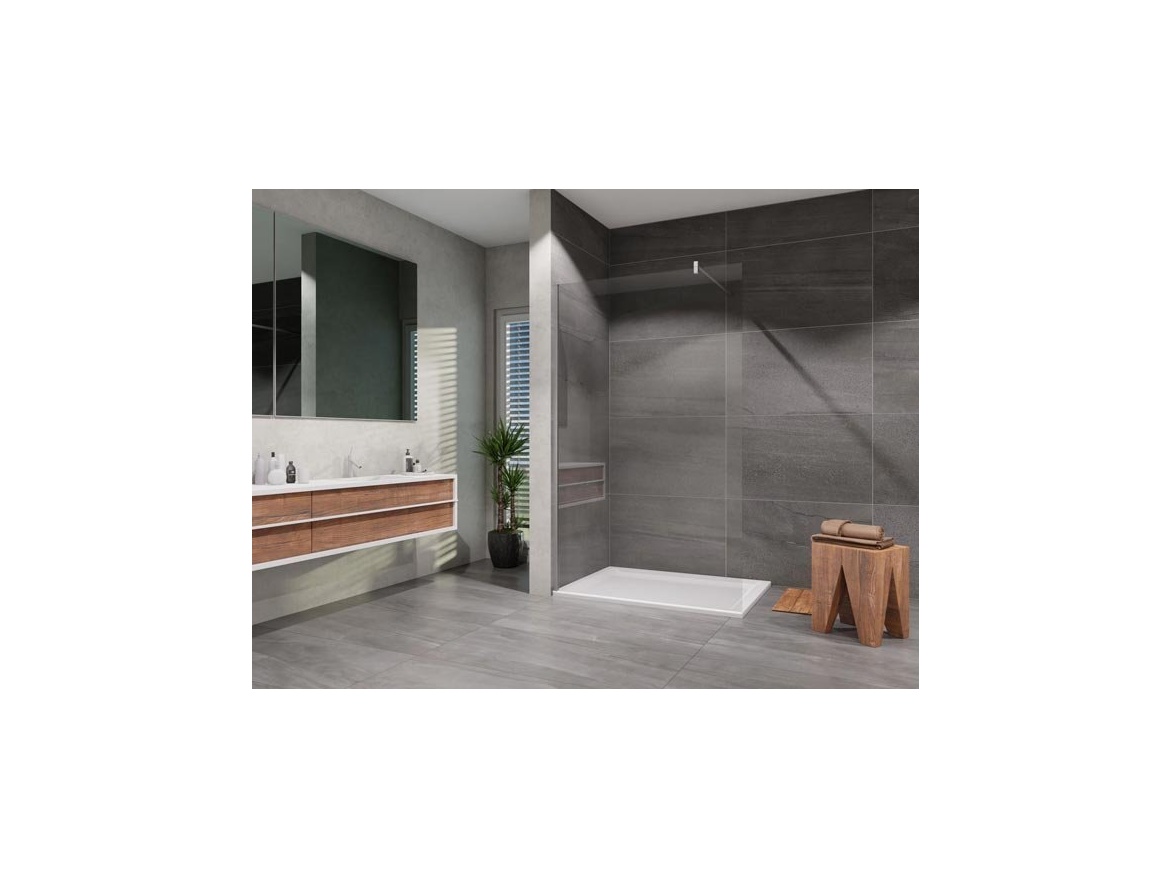 Lansanit Sprchová stěna Walk-IN 1400 mm, sklo čiré, profil chrom,  LAN05042