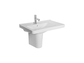 Nástěnná –  JIKA Umyvadlo Cubito 75x45 cm, s otvorem, bílé, na stěnu, s přepadem, , H8124220001041