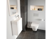 Ravak Umývadlo Veda slim 40, s otvorom pre batériu, bez prepadu, biela