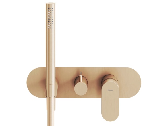 Ravak EL 065.00CR.O2.RB07D.+S Podomítková baterie 2-cestná bez tělesa, se sprchovým setem, Chrome