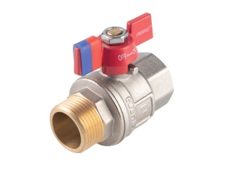 Vodoinštalácia –  Novaservis Kulový kohout MF 1", přímý, motýl, voda,  KFPM31