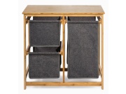 G21 Koš na prádlo  38 l s úložnými boxy, bambusový