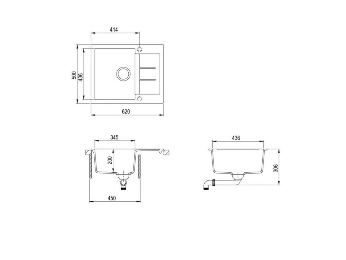 Kuchyňské dřezy Helika Tesa 620.5E