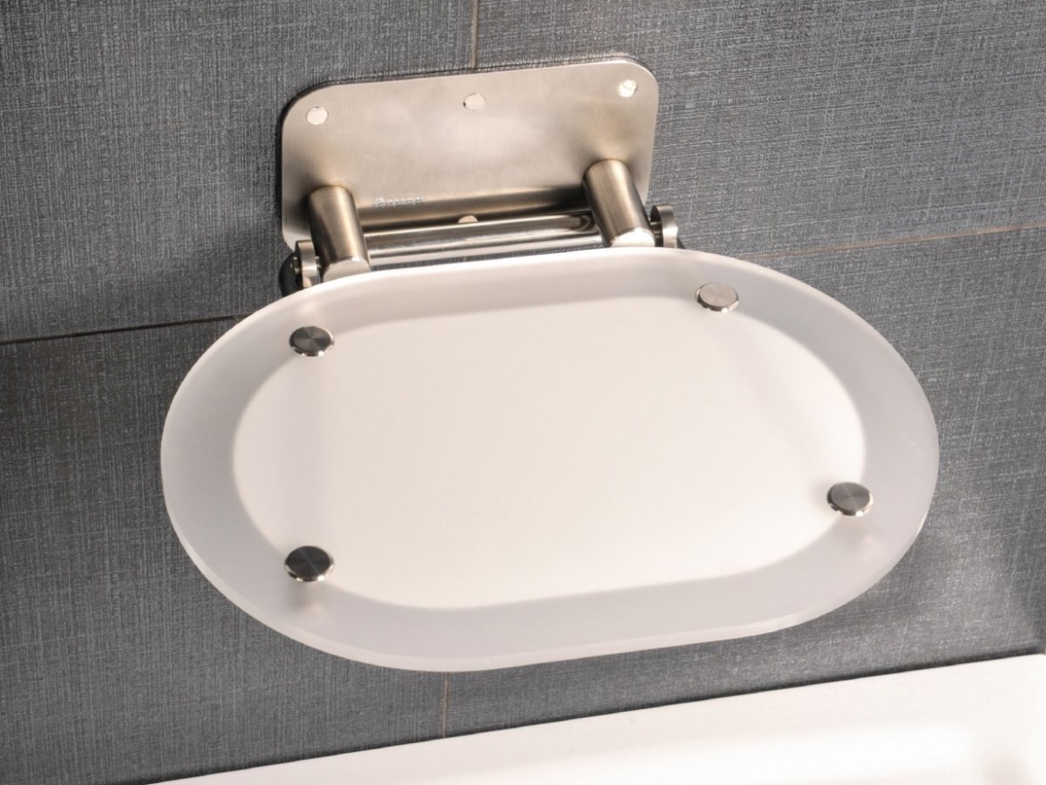 Ravak Sedadlo Chrome, clear/čierna