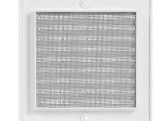 Stavební výplně – Haco Větrací mřížka 150 × 150 mm, s rámečkem a síťovinou, bílá, 0211