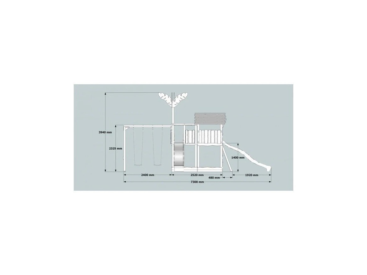 Gyermekeknek játszótér a kertben Česká Manufaktura Čikita Plus
