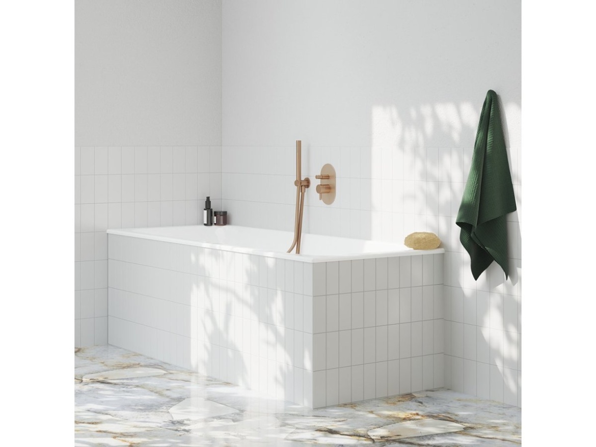 Ravak 706.60GLB Podomítkový vývod s držákem, Gold Brushed