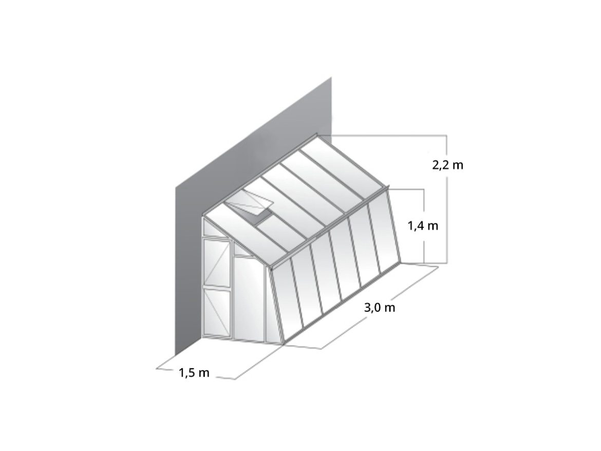 Skleník ke zdi Limes Variant C