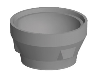 Tartozékok a következőhöz: Horní skruž Kasi DN 450 (bez vývodu) 295 mm