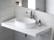 Ravak CR II 015.22BL Umyvadlová stojánková baterie 300 mm bez výpusti, černá