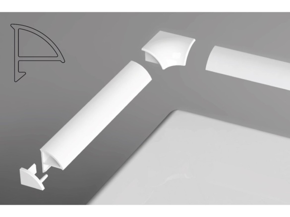 Ravak Krycí lišta 0,6/110, bílá