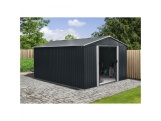 Zahradní domek kovový 3 x 3,7 m se sedlovou střechou antracit Riwall PRO RMSA 12x10 Anthracite