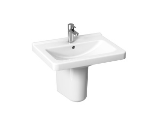 Sanitární keramika –  JIKA Umyvadlo Cubito 65x48,5 cm, s otvorem, bílé, na stěnu, s přepadem, , H8104240001041