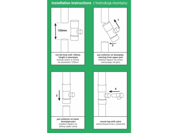 VespaGarden Sběrač děšťové vody s ventilem 100mm BRADAS IBCLZ1-100-BR