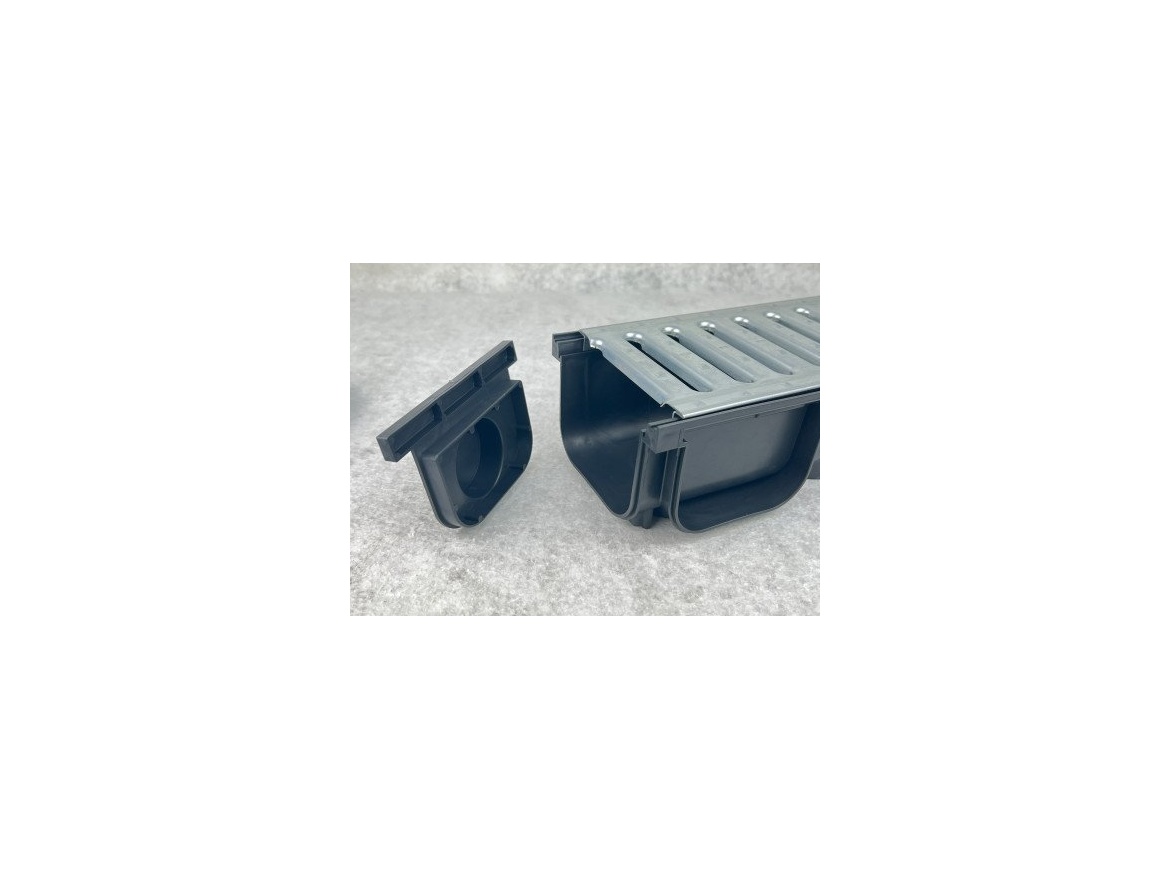 Covernit Plastový odtokový žlab A15 s pozinkovanou mříží (set 3 ks)