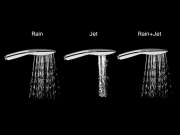 Ravak TD F 098.00BLM Sprchový sloup netermostatický, posuvný, se sprchovým setem, černá matná