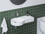 Ravak Umývadlo ARC 83/43 P, bez otvoru pre batériu, bez prepadu