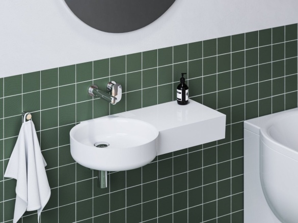 Ravak Umyvadlo ARC 83/43 P, bez otvoru pro baterii, bez přepadu