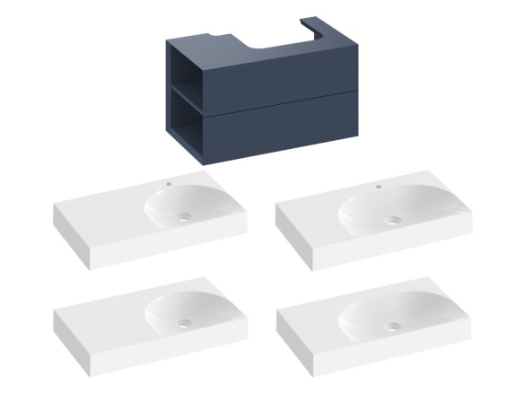 Ravak SD Lite 80 P skříňka pod umyvadlo Smoke Grey