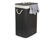 G21 Koš na prádlo  72 l, bambusový černý s bílým košem