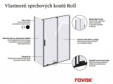 Ravak RODP2 110, čierna+transparent
