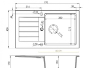 Kuchyňské dřezy Granisil Arcos 770.0