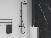 Ravak ES 091.60RGB Sprchový sloup s termostatickou baterií, posuvný, se sprchovým setem, Rose Gold Brushed