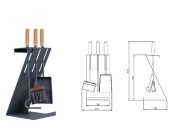 NORDflam Krbové nářadí se stojanem Largo