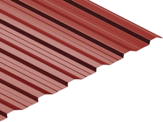 Maloformát –  Trapézový plech 0,45 mm RAL 3000 (červená)