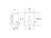 Novaservis Vanová baterie Nobless Vision X, chrom, podomítková, bez příslušenství,  BOX42051R,0