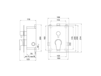 Rejtett –  Novaservis Vanová baterie Nobless Vision X, chrom, podomítková, bez příslušenství,  BOX42051R,0