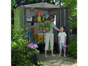 Keter Zahradní domek  Factor 6 x 6 béžový / hnědý, s podlahou, poškozený obal