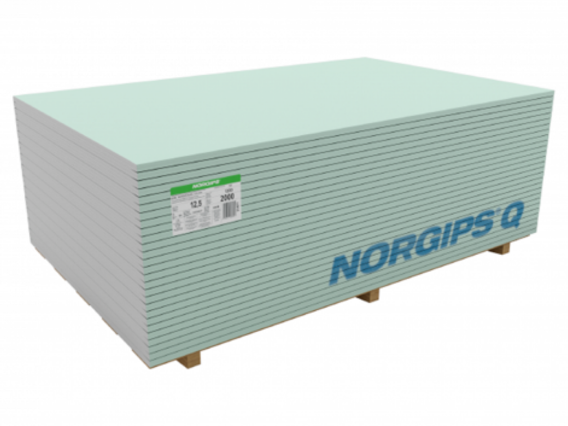 Protivlhkostná sadrokartónová doska Norgips Q GKBI (H2)
