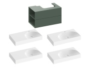 Ravak SD Lite 80 L skrinka pod umývadlo Grey Green