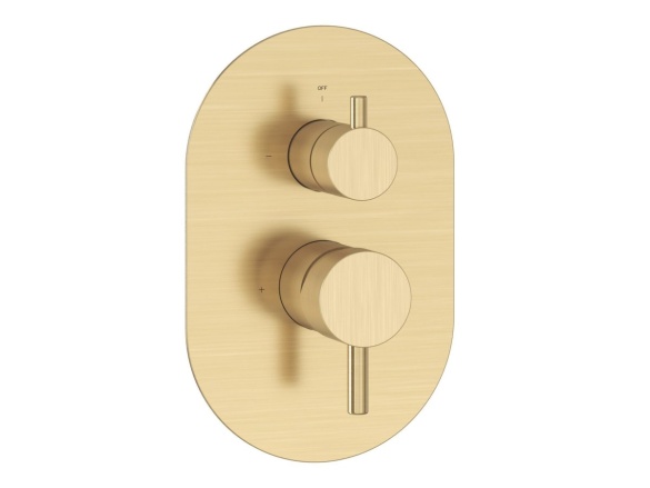 Ravak ES 065.60GLB.O2.RB07E Podomietková batéria 2-cestná pre R-box, zlato kefované