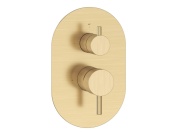 Ravak ES 065.60RGB.O2.RB07E Podomietková batéria 2-cestná pre R-box, ružové zlato kefované