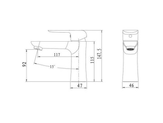 Vodovodní baterie – Novaservis Umyvadlová baterie Nobless Tina, bílá/chrom, stojánková, s výpustí, 38003,1