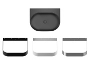 Ravak Umývadlo Yard 60, bez otvoru pre batériu, bez prepadu, Smoke Grey