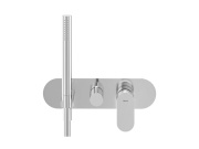 Ravak EL 065.20BLM.O2.RB07D.+S Podomietková batéria 2-cestná pre R-box, so sprchovým setom, Black Matt