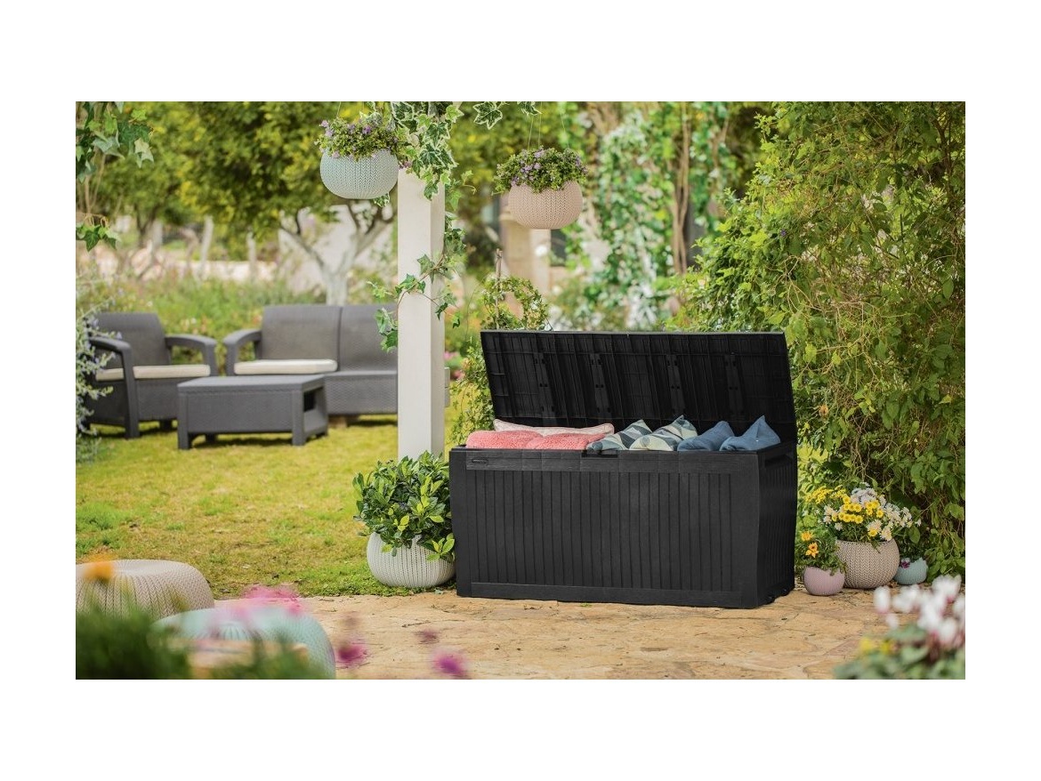 Keter Zahradní úložný box Keter Comfy 270 L - 117,5 x 45 x 57,5 cm - grafit