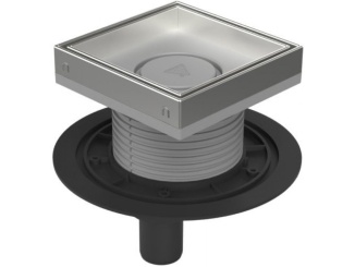 Technická sanita –  Chuděj PVSU 40 (univerzální) 150 x 150 mm, acél, Kerámia, K3, Nem