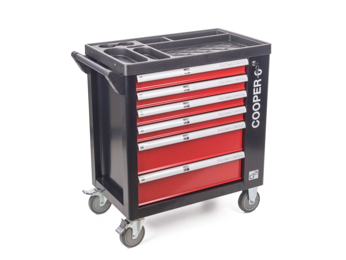 G21 Dílenský vozík  Cooper 6, černo-červený